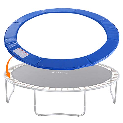 Exacme Trampoline Replacement Safety Pad Round Spring Cover, No Hole for Pole (Blue, 8 Foot)
