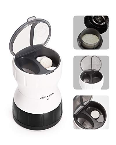TookMag Pill Grinder, Pill Crusher Grinder and Cutter Crush with Pill Box Container - Grind and Pulverize Pills and Tablets to Fine Powder, Use for Feeding Tubes, Kids or Dogs, Cat