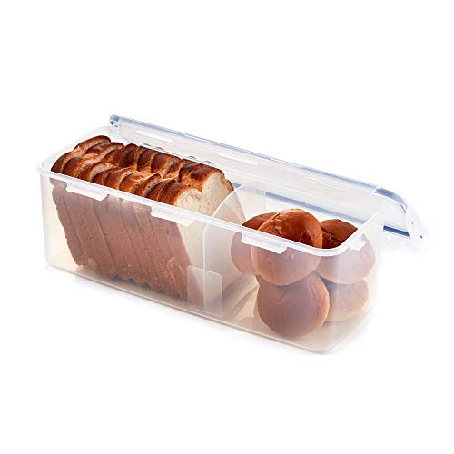 LOCK & LOCK HPL849 Easy Essentials Food Storage lids/Airtight containers, BPA Free, Bread Box-21.1 Cup, Clear