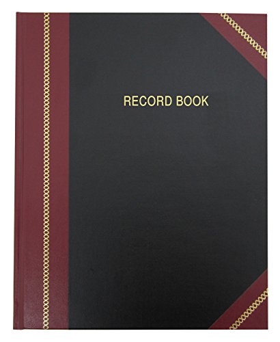 BookFactory Record Book/Professional Record and Account Notebook/College Ruled Notebook - 96 Ruled Pages (8' x 10') Smyth Sewn Hardbound (RA-096-SRS-A-LKMST15)