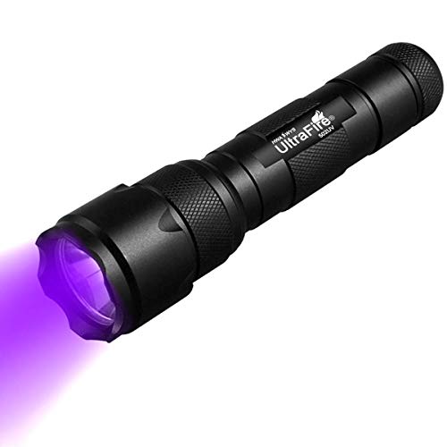 UltraFire Black Light UV Flashlight, Super Power UV 395-405 nm Led WF-502B Blacklight Flashlights for Leak Detector, Pet Urine Stain, Bed Bug((Not Included Battery)