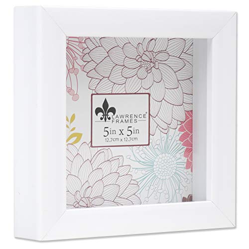 Lawrence Frames Shadow Box Frame, 5x5, White