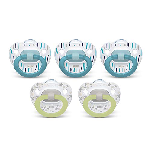 NUK Orthodontic Pacifiers, 0-6 Months, 5-Pack