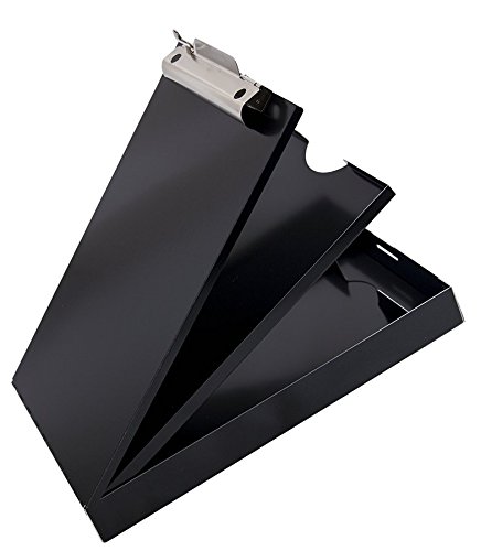 Saunders Black Cruiser-Mate Recycled Aluminum Storage Clipboard - Letter Size Dual Tray Document Holder for Home, Office, and Business Use (21117)