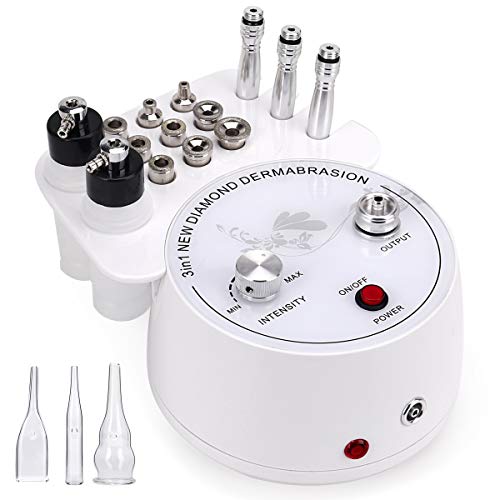 Microdermabrasion Machine, Beauty Star 3 in 1 Portable Diamond Microdermabrasion Dermabrasion Machine Facial Care Salon Equipment w/Vacuum & Spray including 360 Cotton Filters and 2 Plastic Oil Filte