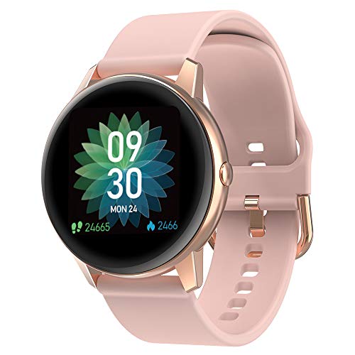 Anmino Smart Watch Health and Fitness Smartwatch with Heart Rate, Sleep Tracking,11 Sports Modes Step Tracker Digital Watch IP68 Swimming Waterproof Smartwatch Sports for Women, Men (Rose Gold)