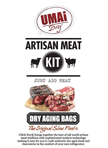 UMAi Dry Ribeye Striploin Sized | Dry Age Bags for Meat | Breathable Membrane Bags for Dry Aging Steak | Easy At Home Dry Aging in Your Refrigerator | Includes 3 Bags
