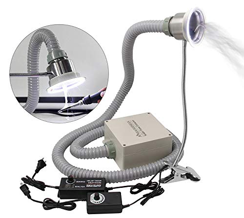 BAOSHISHAN Fume Extractor Solder Smoke Absorber Soldering Fume Remover with Benchtop Clamp, LED Lamp for DIY Welding Work ESD Soldering Work