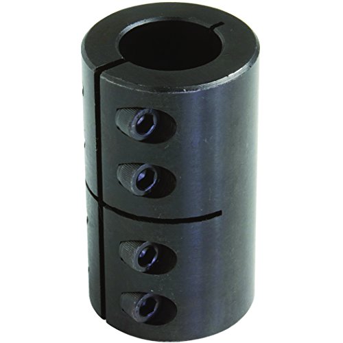 Climax Part MISCC-20-20 Mild Steel, Black Oxide Plating Clamping Coupling, 20 millimeters X 20 millimeters bore, 42 millimeters OD, 65 millimeters Length, M 6 x 16 Clamp Screw