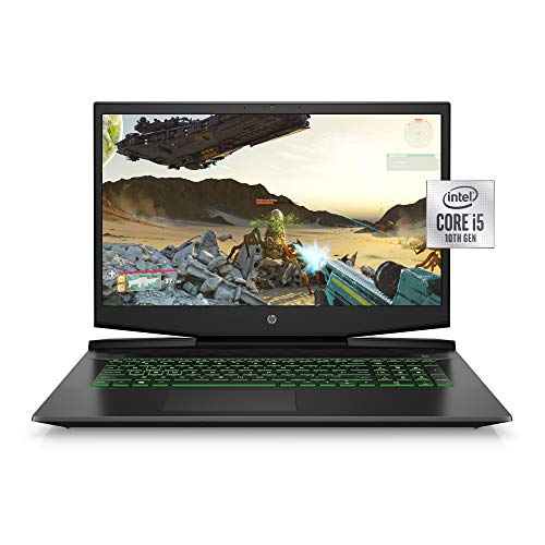 HP Pavilion Gaming Laptop 17-inch, Intel Core i5, NVIDIA GeForce GTX 1650, 8 GB RAM, 256 GB SSD, Windows 10 Home (17-cd1010nr, Shadow Black)