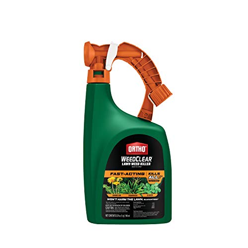 Ortho WeedClear Lawn Weed Killer Ready to Spray - Weed Killer for Lawns, Crabgrass Killer, Also Kills Chickweed, Dandelion, Clover & More, Fast Acting Weed Killer Spray, Kills to the Root, 32 oz.
