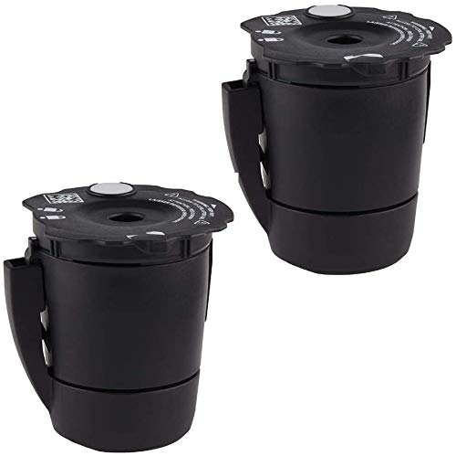 Cofe Reusable Coffee Filter compatible with Keurig My K-Cup 1.0&2.0 all Keurig home Coffee makers (black, 2pcs/pack)