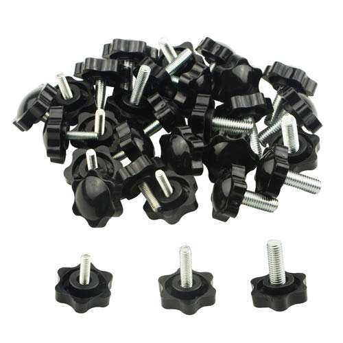 WMYCONGCONG 30 PCS Male Thread Screw On Type Knurled Clamping Screw Nuts Knob Handle M5 M6 M8 (32#)