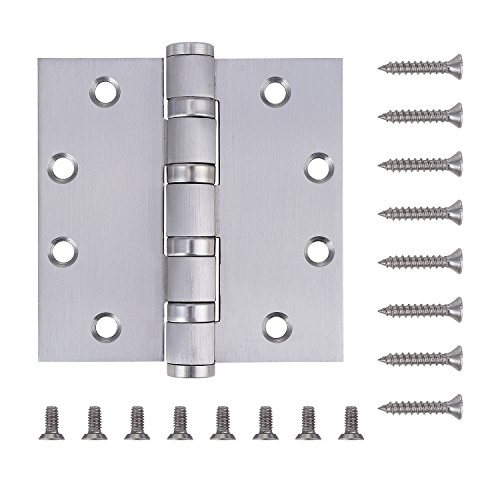 Pack of 3 - Commercial Door Hinge (Reversible) - 4.5 Inch - Heavy Duty Stainless Steel - 4 Bearing Heavy Weight - by Dependable Direct