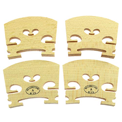 Longdex Violin Bridge 4PCS 4/4 Full Size Violin Bridge Maple High Qualit Violin Parts