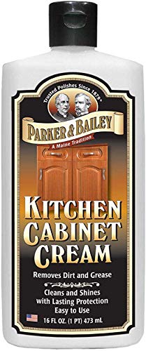 Parker and Bailey Kitchen Cabinet Cream - Wood Cleaner and Furniture Polish- Kitchen Cleaner and Cabinet Grease Remover- Wood Polish- 16 Ounce