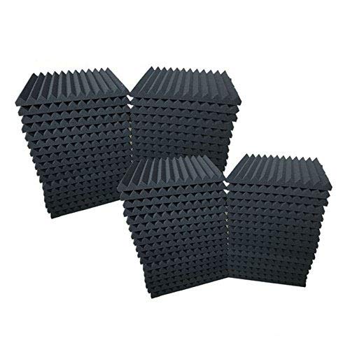 48 Pack Acoustic Foam Panel Wedge Studio Soundproofing Wall Tiles 12' X 12' X 1'