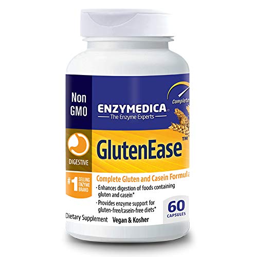 Enzymedica, GlutenEase, Digestive Aid for Gluten and Casein Digestion, Vegan, Non-GMO, 60 Capsules (60 Servings) (FFP)