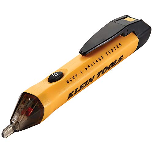 Klein Tools NCVT-1 Voltage Tester, Non-Contact Voltage Detector for AC Voltage, Low Battery Indicator and Auto Shutdown, Batteries Included