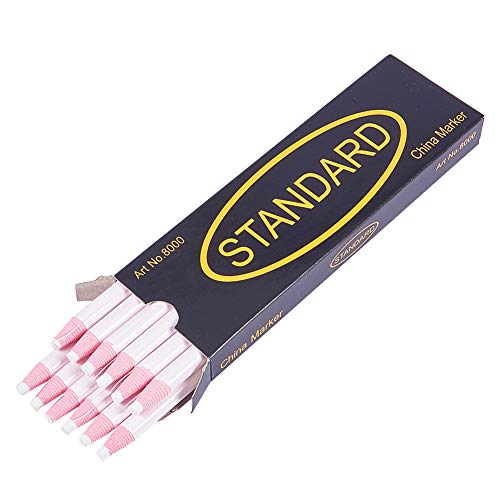 BENECREAT 12PCS Water Soluble Pencil Tracing Tools for Tailor's Sewing Marking and Students Drawing, White