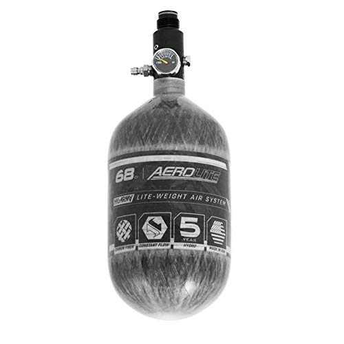 HK Army Aerolite Carbon Fiber HPA Paintball Tank Air System - 68ci / 4500psi (Clear Carbon)