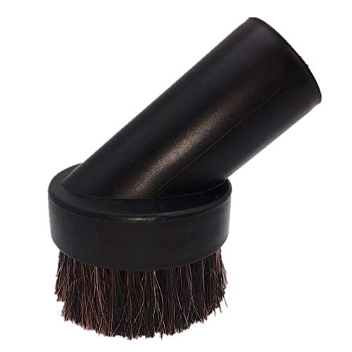 Perrio Dusting Brush Soft Horsehair Bristle Replacement for Vacuum Cleaner Accepting 1.25'' Round Attachment