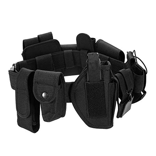 Lixada Modular Duty Belt Police Security Law Enforcement Tactical Equipment System Utility Belt with Pistol/Gun Holster