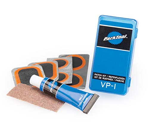 Park Tool VP-1 Vulcanizing Patch Kit for for Bicycle Tube Repair - Set of 6 Patches & Adhesive