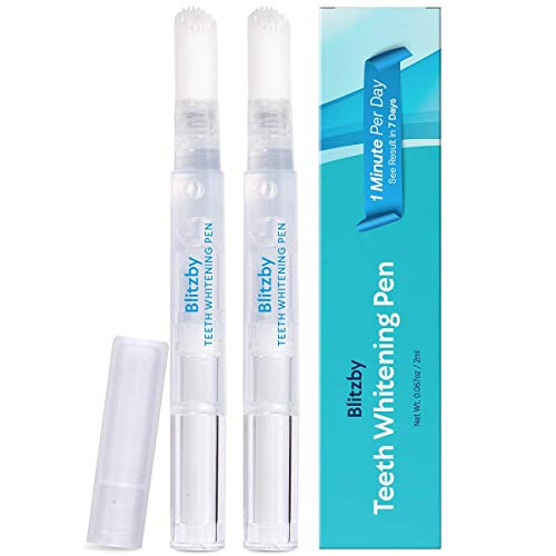 Blitzby Teeth Whitening Pen 2 PEN, Upgraded Formula, More than 30 Uses Effective, Painless, No Sensitivity, Travel-Friendly, Easy To Use, Beautiful White Smile (2 PCS)