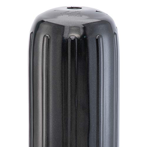 Taylor Made Products 71026 Big B Inflatable Vinyl Boat Fender with Center Rope Tube 8 inch x 20 inch, Black