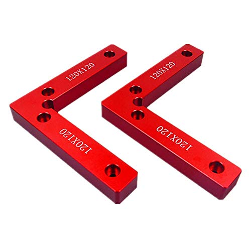 90 Degree Positioning Squares 4.7 Inch x 4.7 Inch Aluminum Alloy Right Angle Clamps Woodworking Carpenter Tool(2 Pack)