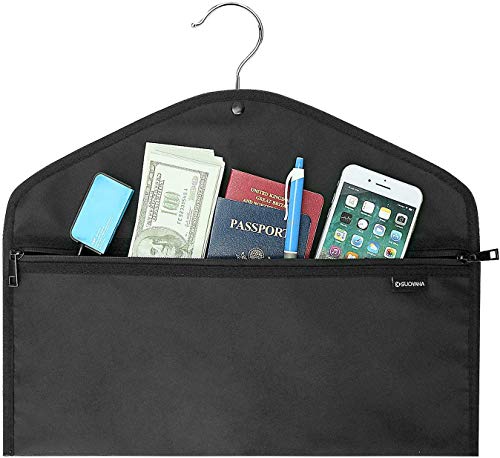 Hanger Diversion Safe Bag with 3pcs Stash Bags,Button Design Fit for Every Hanger,Fireproof Waterproof Double Zipper Keep Secret in Safe for Home,Travel