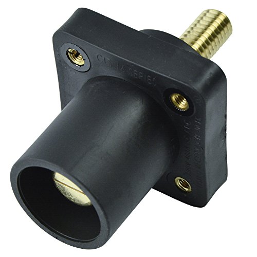 Marinco Power Products CLS40MRSB-A CLS 16 Series Panel Mount (400A/ 600V) 1.125' Threaded Stud; Male - Black (A)