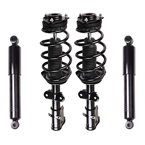 Detroit Axle - Front Complete Coil-Spring Strut Assembly & Rear Shock Absorbers for 2008-2017 Dodge Grand Caravan, 2008-2016 Town & Country - Excluding Models w/Nivomat Suspension - 4pc