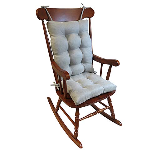 The Gripper Non-Slip Omega Jumbo Rocking Chair Cushions, pad Seat: 17 x 17 x 3 inch Seat Back: 17 x 21 x 3 inch, Grey