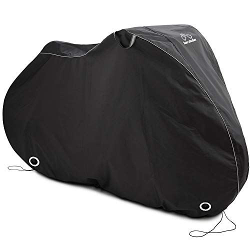 Stationary Bike Cover L Fitted For 1 Bike - Waterproof Outdoor Bicycle Storage - Heavy Duty Ripstop Material - Offers Constant Protection For All Types of Bicycles All Through The 4 Seasons