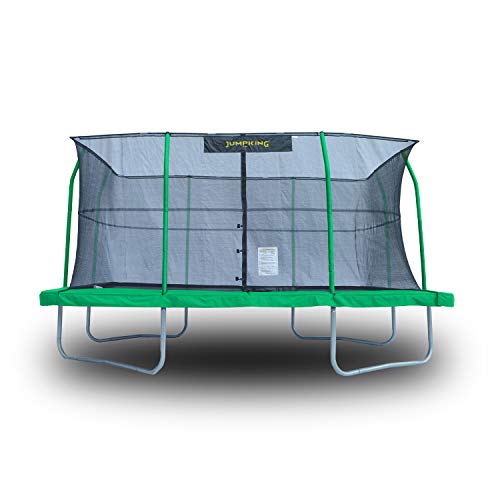 JumpKing JKRC1014C3 10 x 14 Foot Rectangular Trampoline with Safety Net Siding