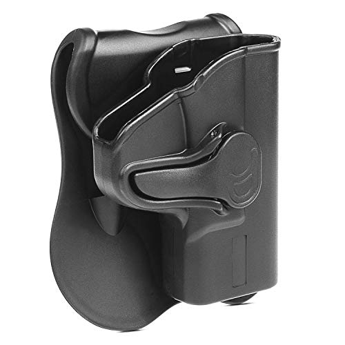 S&W MP Shield 9mm OWB Holster, Custom Molded to Fit Smith & Wesson M&P Shield M2.0 9mm .40 3.1 Inch Barrel,Outside The Waistband Paddle Holter with 360 Rotations - RH