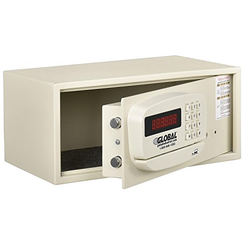 Hotel Safe Electronic Lock w/Card Slot, Keyed Differently, Off White, 15'Wx10'Dx7'H