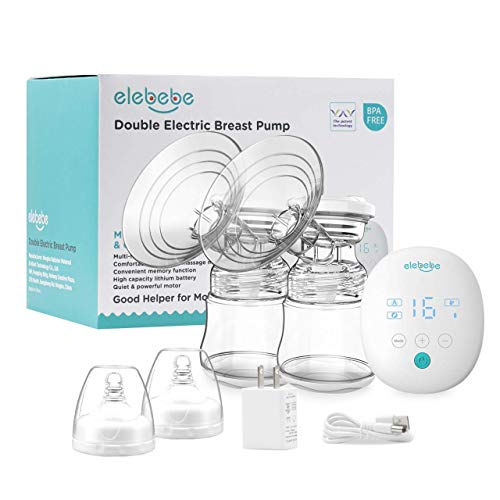Electric Breast Pump – Portable Breast Pump, 4 Modes & 16 Levels Suction, Pain-Free Feeding Pump, USB Charging, Easy to Clean, Quiet, Hand-Free Smart Breast Pump