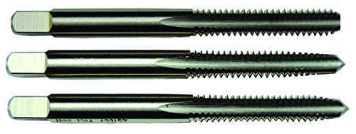 Morse Cutting Tools 38208 Metric Straight Flute Hand Tap Set, High-Speed Steel, Bright Finish, D4 Pitch Diameter Limit, 4 Flutes, M4 x 0.70 Size