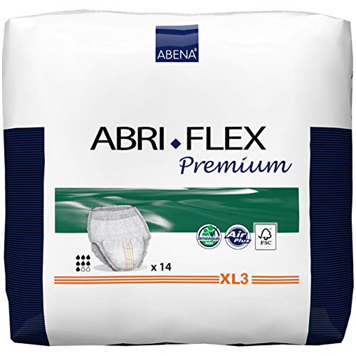 Abena Abri-Flex Premium Protective Underwear, XL3, 14 Count (Pack of 6)