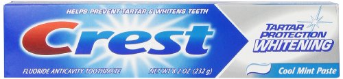 Crest Tartar Protection Whitening Cool Mint Flavor Toothpaste 8.2 Oz (Pack of 4)