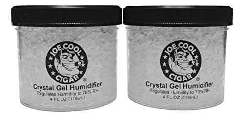 Joe Cool Cigar Crystal Gel Humidifier for Cigar Humidors (4 oz Jars) - 2 Pack