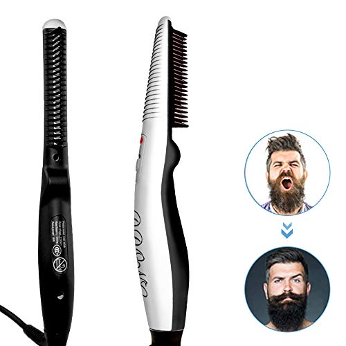 Beard Straightener Comb,Hot Comb,Quick Electric Heated Beard Brush Beard Styler for Men, Travel Portable Styling Comb beard iron, Multifunctional Hair Straightening Brush