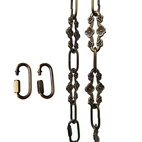 WOERFU 32 inch Antique Bronze Finish Decorative Plum Buckle Chain for Hanging, Lighting