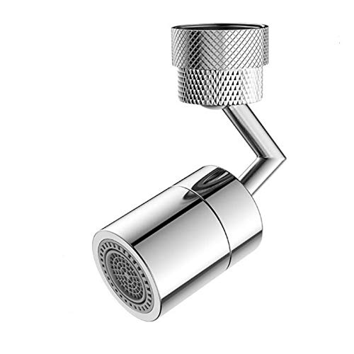 720 Degree Swivel Sink Faucet Aerator, Big Angle Large Flow Aerator Dual Function Kitchen Faucet Aerator, Rotatable Bubbler Tap Aerator Sprayer Attachment for Kitchen Bathroom - Easy Install (1)
