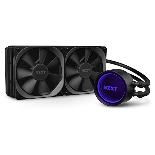 NZXT Kraken X53 240mm - RL-KRX53-01 - AIO RGB CPU Liquid Cooler - Rotating Infinity Mirror Design - Improved Pump - Powered By CAM V4 - RGB Connector - Aer P 120mm Radiator Fans (2 Included)