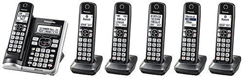 Panasonic KX-TGF575S Plus One KX-TGFA51B Handset Link2Cell BluetoothCordless Phone with Voice Assist and Answering Machine - 6 Handsets (Renewed)
