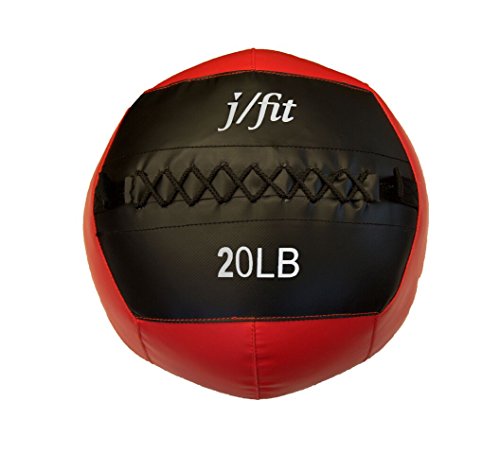 j/fit Medicine Ball, Red/Black, 20-Pound